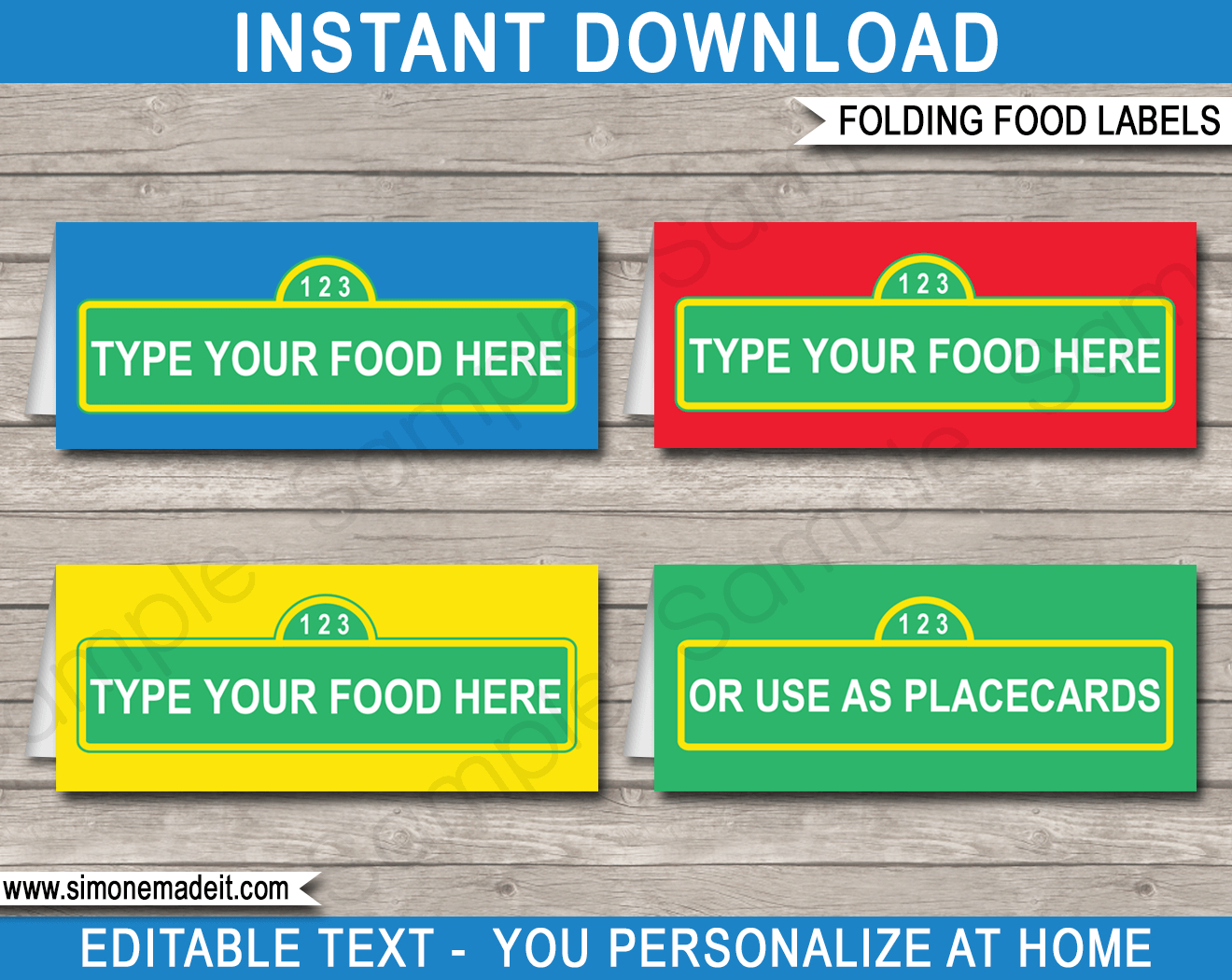 Sesame Street Party Food Labels Template Throughout Sesame Street Banner Template