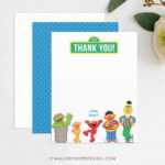 Sesame Street Thank You Template – Sesame Street Birthday Thank You, Elmo  Thank You, Kids Thank You, Digital File Template, Instant Download With Regard To Sesame Street Banner Template