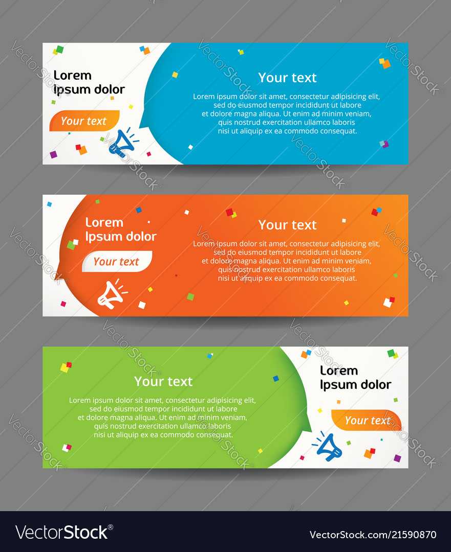 Set Of Web Banner Templates With Website Banner Templates Free Download