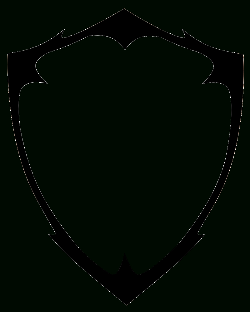 Shield Outline | Free Download On Clipartmag For Blank Shield Template Printable