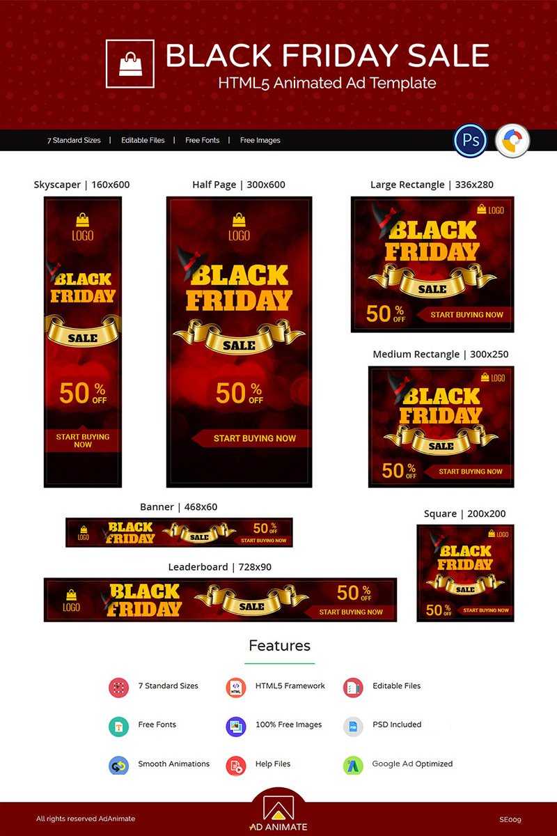 'shopping & E Commerce | Black Friday Sale' – Animated Banner №74129 Intended For Animated Banner Template