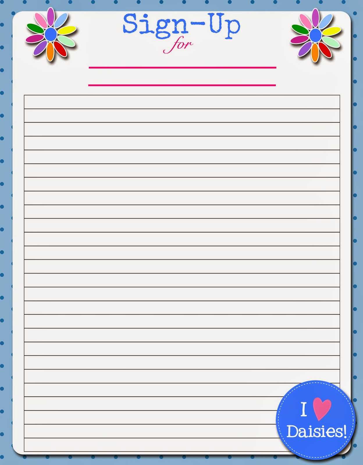 Sign Up Sheet Clipart Pertaining To Potluck Signup Sheet Template Word