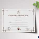 Simple Adoption Certificate Template For Blank Adoption Certificate Template