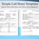 Simple Call Sheet Template Word Doc | Sethero regarding Film Call Sheet Template Word