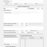 Simple Light Incident Report Template With Template For Information Report