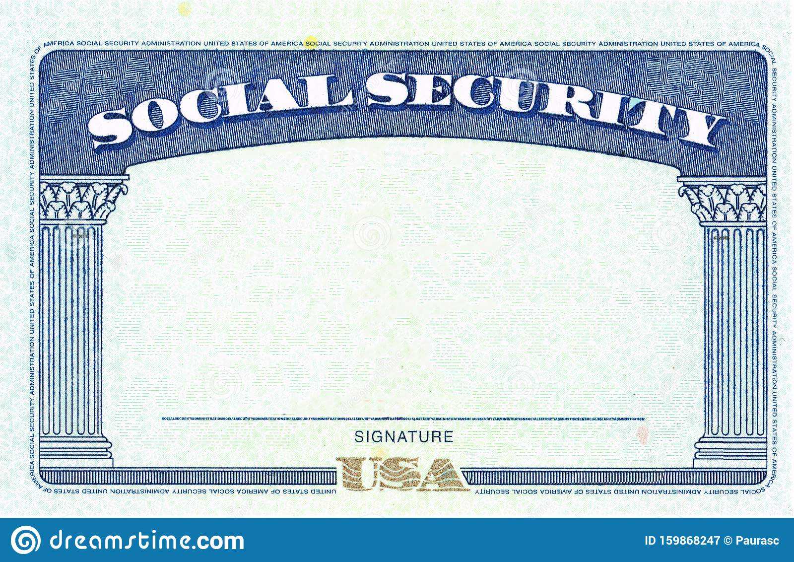 Social Security Card Blank Stock Image. Image Of Emigration Inside Blank Social Security Card Template Download