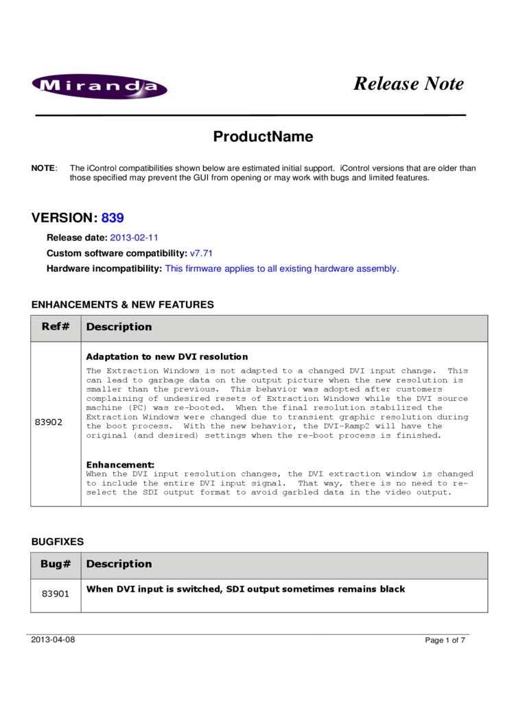Software Release Notes Template Word - Papele Throughout Software Release Notes Template Word