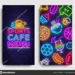 Sports Banner Design Templates | Sport Cafe Menu Vertical With Sports Banner Templates