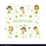 Sports Banner Template With Cute Kids Kids Playing With Sports Banner Templates