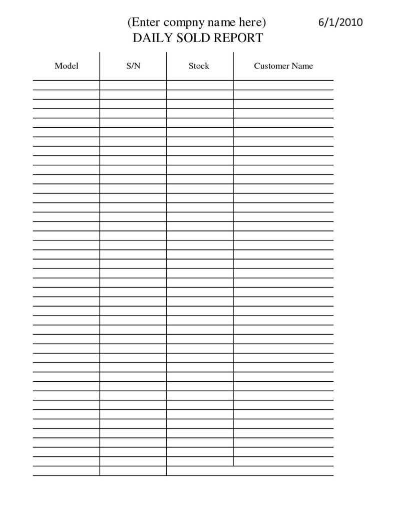 Spreadsheet Daily Es Report Template Free For Excel Download In Sales Rep Call Report Template