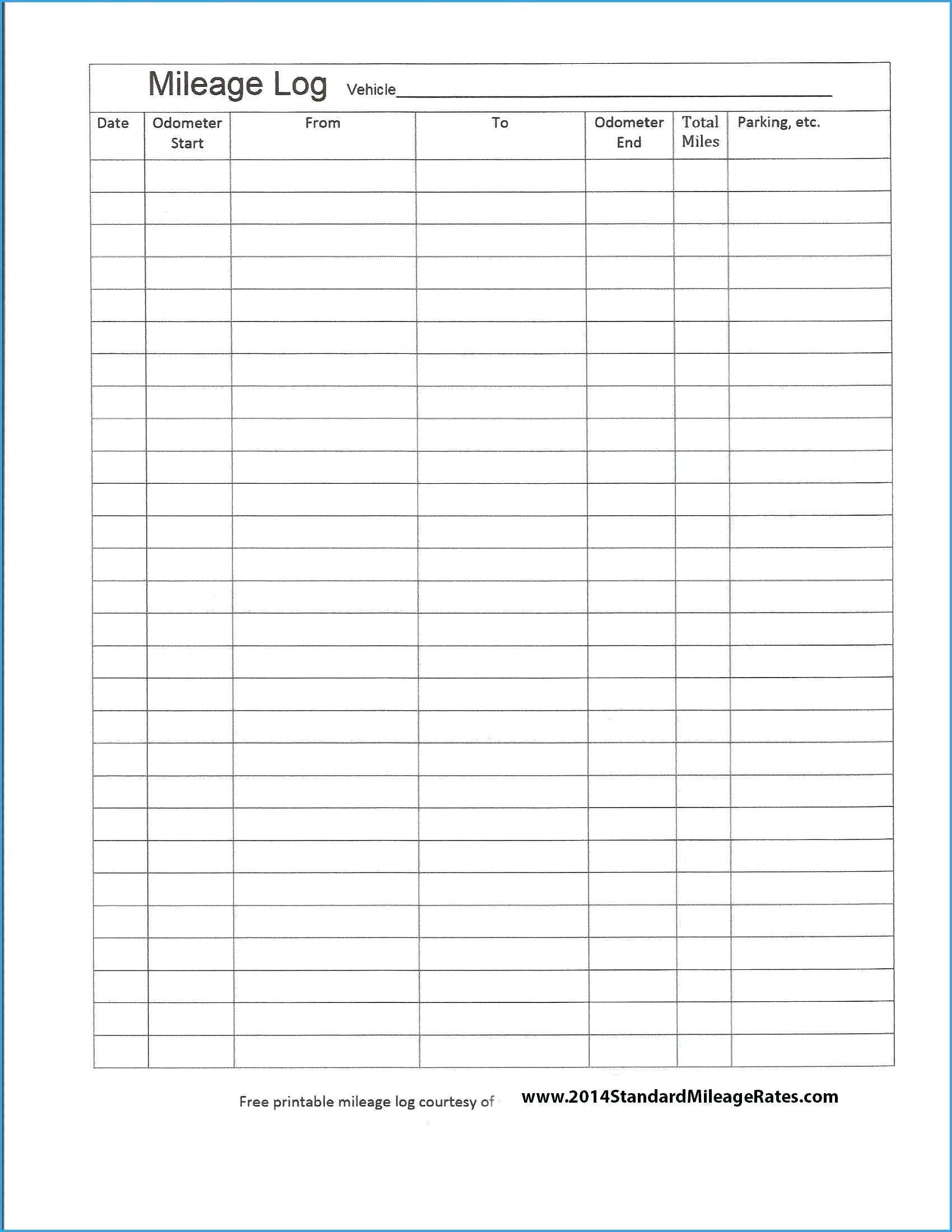 Spreadsheet Free Gas Mileage Log Template Great Sheet Uk For For Mileage Report Template