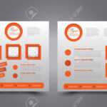 Square Flyer Template. Brochure Design. Annual Report Poster. Leaflet  Cover. For Business And Education. Vector Illustration. Orange Color. Inside Noc Report Template