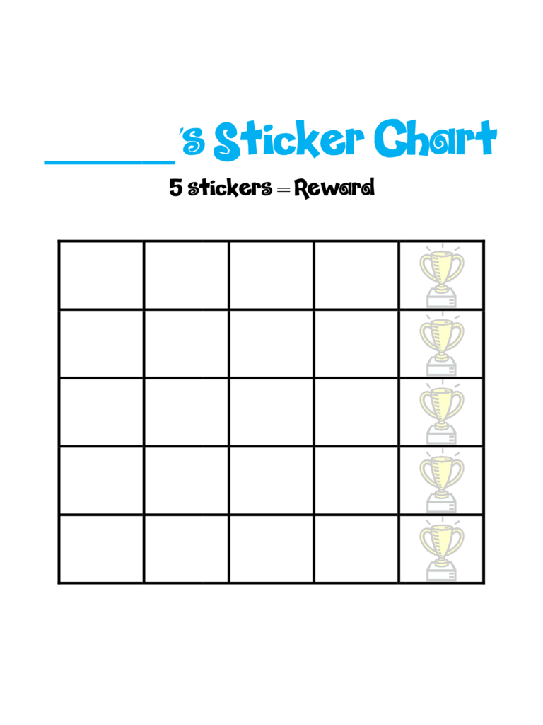 Sticker Charts – 6 Free Templates In Pdf, Word, Excel Download For Blank Reward Chart Template