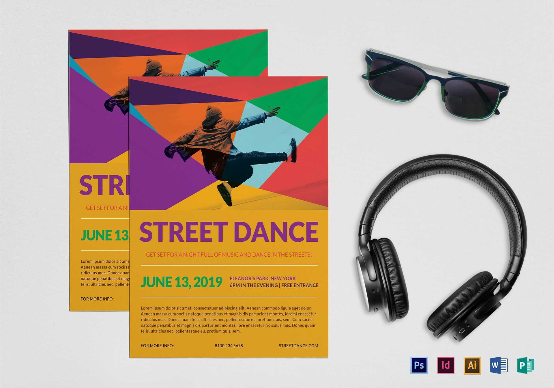 Street Dance Flyer Template Inside Dance Flyer Template Word