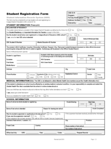 Student Registration Form - 5 Free Templates In Pdf, Word pertaining to School Registration Form Template Word