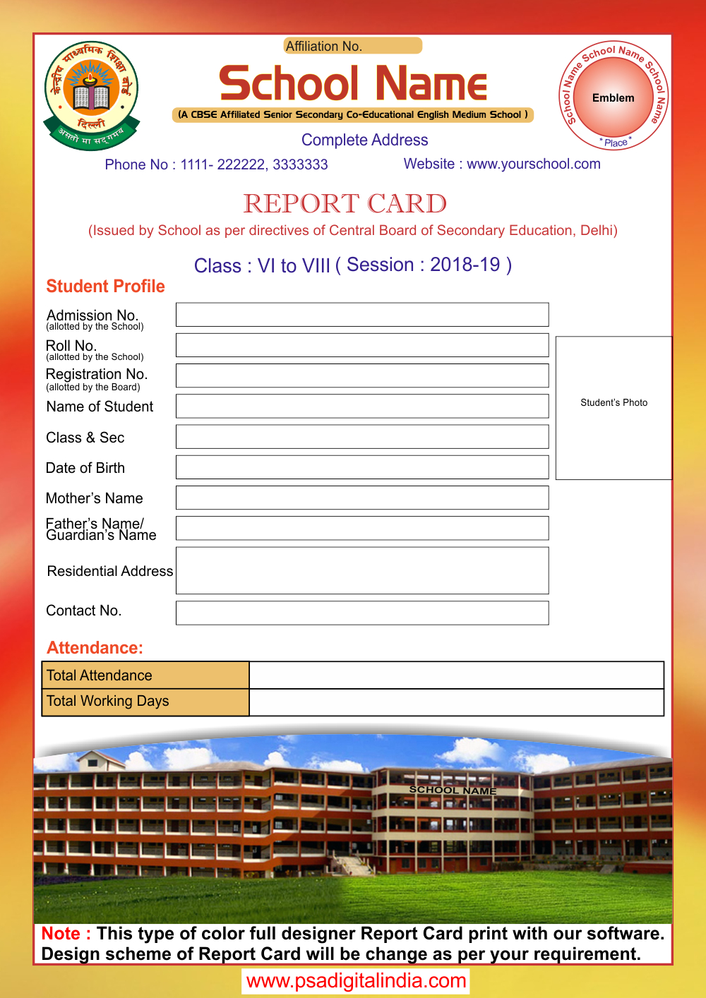 Student Report Card Format – Papele.alimentacionsegura Within High School Student Report Card Template