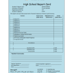 Student Report Template Regarding High School Report Card Template