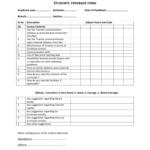 Students Feedback Form – 2 Free Templates In Pdf, Word Intended For Student Feedback Form Template Word
