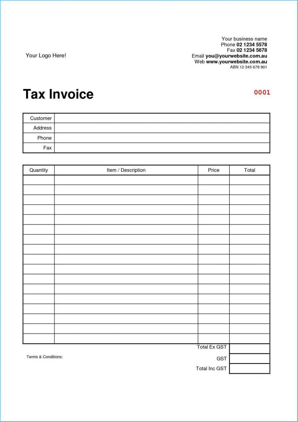 Stylish Australian Invoice Template Word As Free Templates Regarding Free Printable Invoice Template Microsoft Word