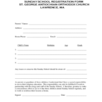 Sunday School Registration Form – 2 Free Templates In Pdf Inside Registration Form Template Word Free