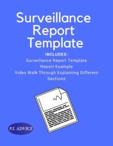 Surveillance Report Template throughout Private Investigator Surveillance Report Template