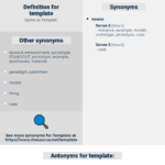 Synonyms For Template, Antonyms For Template – Thesaurus Throughout Another Word For Template