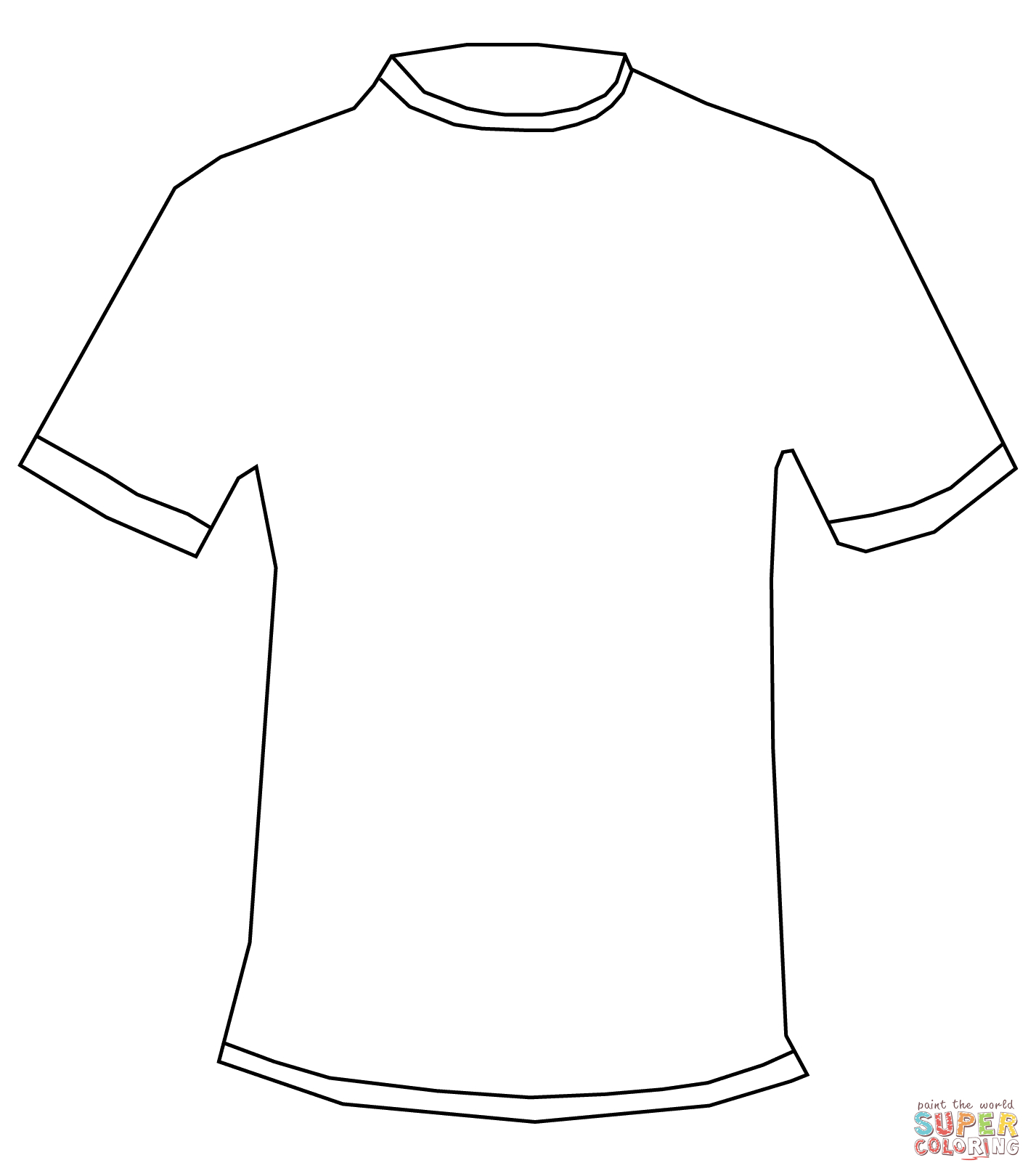 T Shirt Coloring Page | Free Printable Coloring Pages For Printable Blank Tshirt Template
