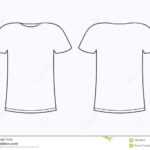 T Shirt Template. Blank Line Tee Shirt. Front And Back Throughout Blank T Shirt Outline Template