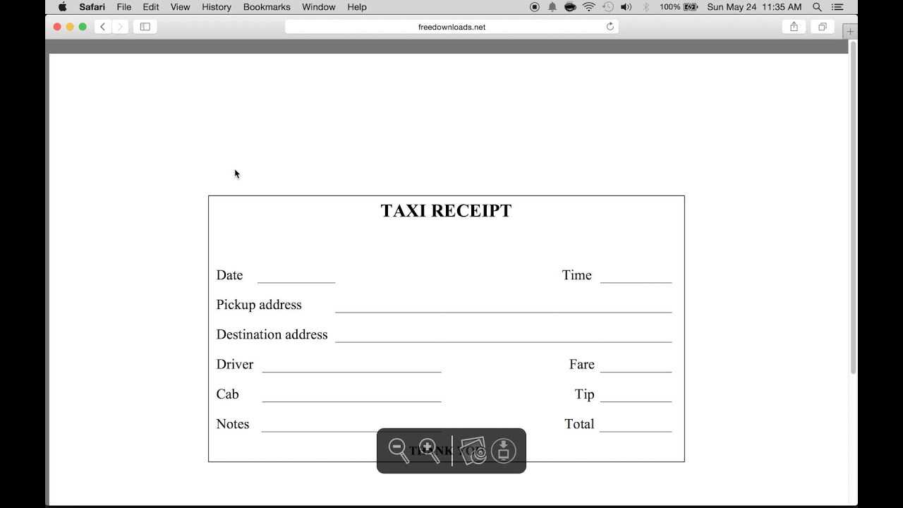 Taxi Invoice Format – Tomope.zaribanks.co Regarding Blank Taxi Receipt Template