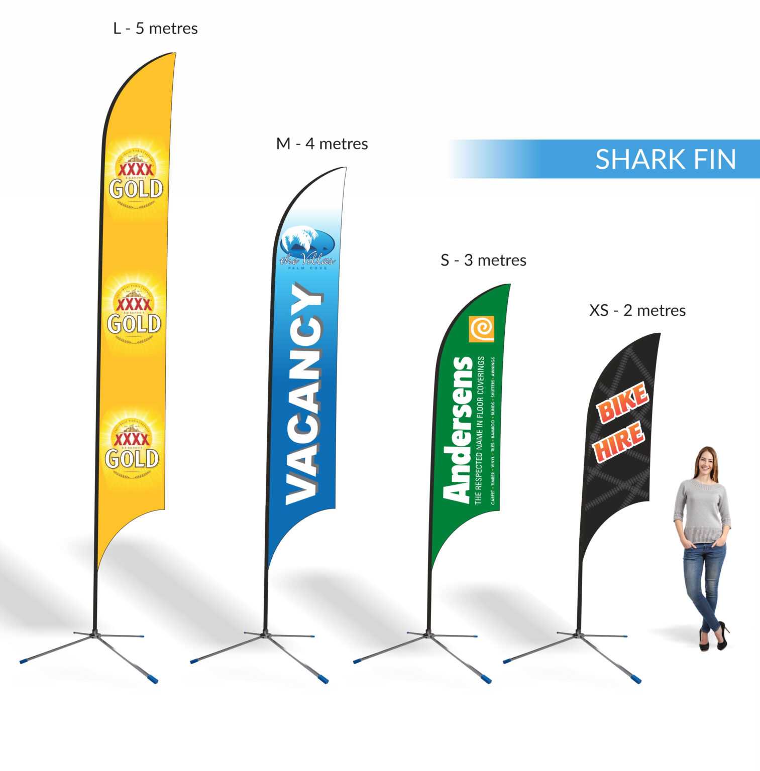 Sharkfin / Teardrop Flags for Sharkfin Banner Template – Steps ...