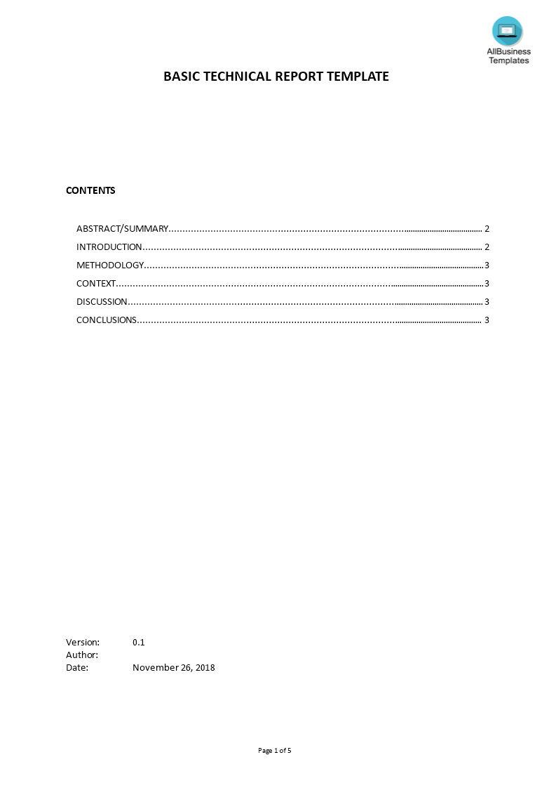 Technical Review Report | Templates At Allbusinesstemplates In Template For Technical Report