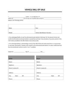 Template Bill Of Sale For Car | Tagua with Vehicle Bill Of Sale Template Word