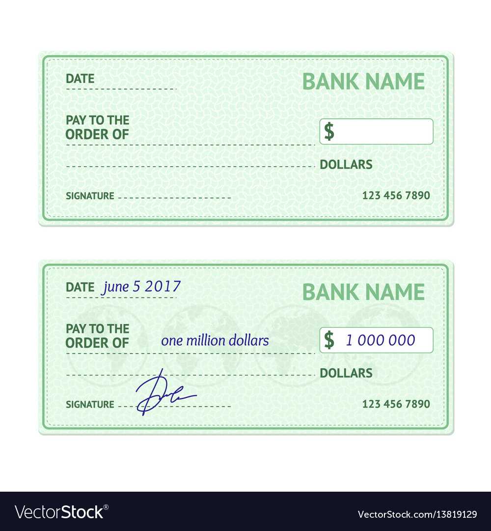 Template Blank Bank Check Pertaining To Customizable Blank Check Template