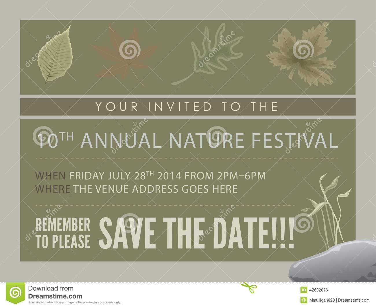 Template Event Flyer Or Save The Date Card Stock Regarding Save The Date Templates Word