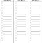 Template For Grocery Shopping Checklist – Bestawnings For Blank Grocery Shopping List Template