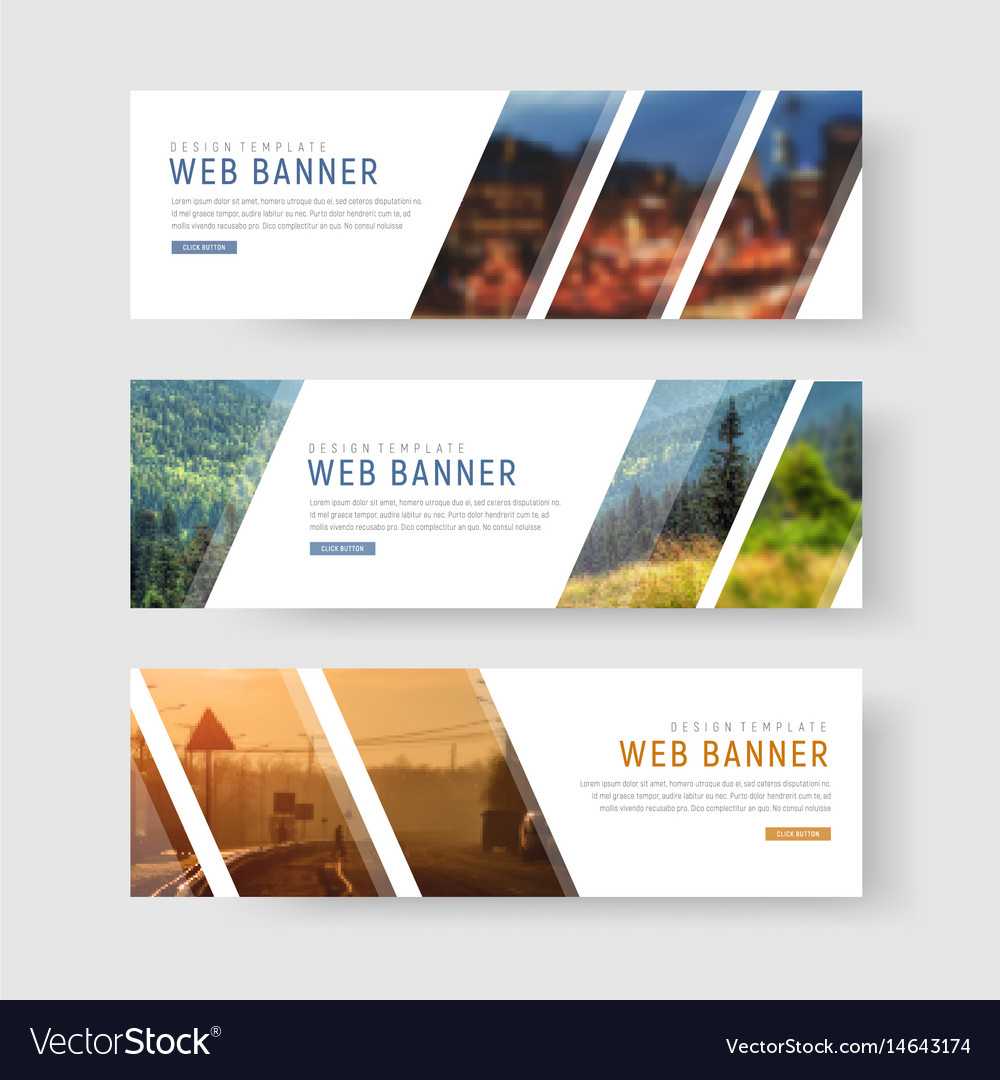 Template Of White Web Banners With Diagonal For Free Online Banner Templates
