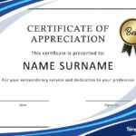 Templates For Certificates Of Appreciation – Papele Pertaining To Blank Certificate Templates Free Download