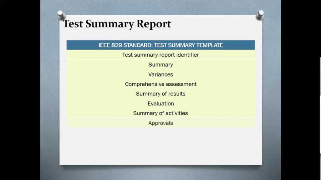 Test Summary Reports Qa Platforms Within Test Summary Report Template Sample Design Templates