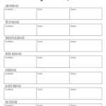 The Best Free Printable Meal Plan Template | Chavez Blog in Blank Meal Plan Template