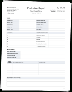 The Daily Production Report, Explained (With Free Template) with regard to Sound Report Template
