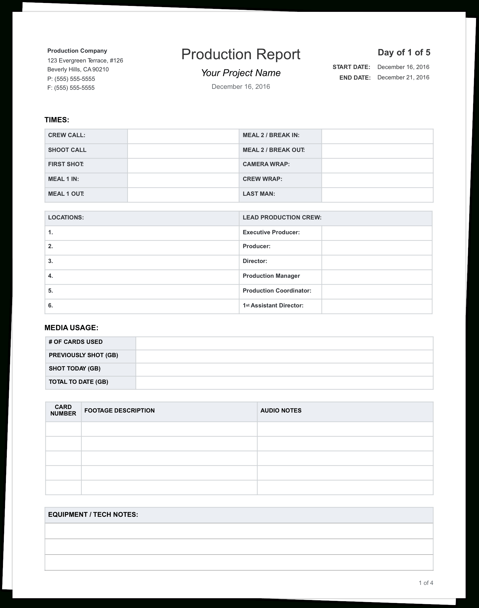 The Daily Production Report, Explained (With Free Template) With Regard To Sound Report Template