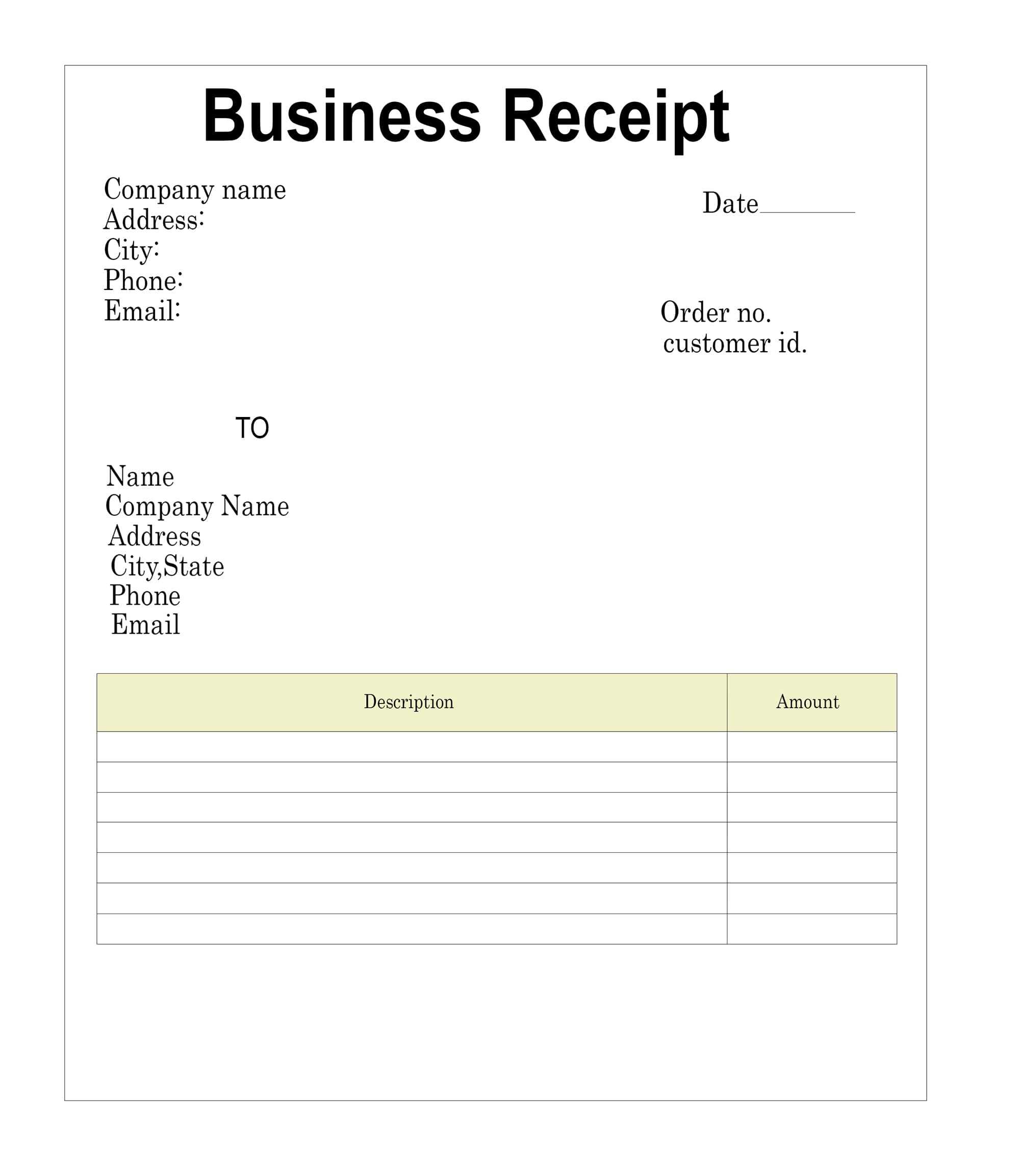 The Receipt Template Pertaining To Blank Taxi Receipt Template
