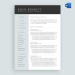 The 'rosie' Resume / Cv Template Package For Microsoft™ Word With How To Get A Resume Template On Word