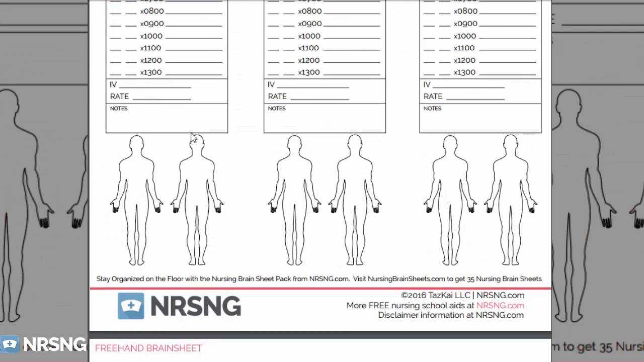 The Ultimate Nursing Brain Sheet Database (33 Nursing Report Intended For Charge Nurse Report Sheet Template
