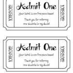 Ticket Clipart Template Regarding Blank Admission Ticket Template