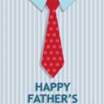 Tie Father's Day Card (Quarter Fold) For Blank Quarter Fold Card Template