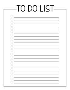To Do List Printable Checklist - Papele.alimentacionsegura in Blank To Do List Template