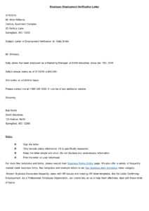 Top 10 Employment Verification Letter Form Template pertaining to Employment Verification Letter Template Word