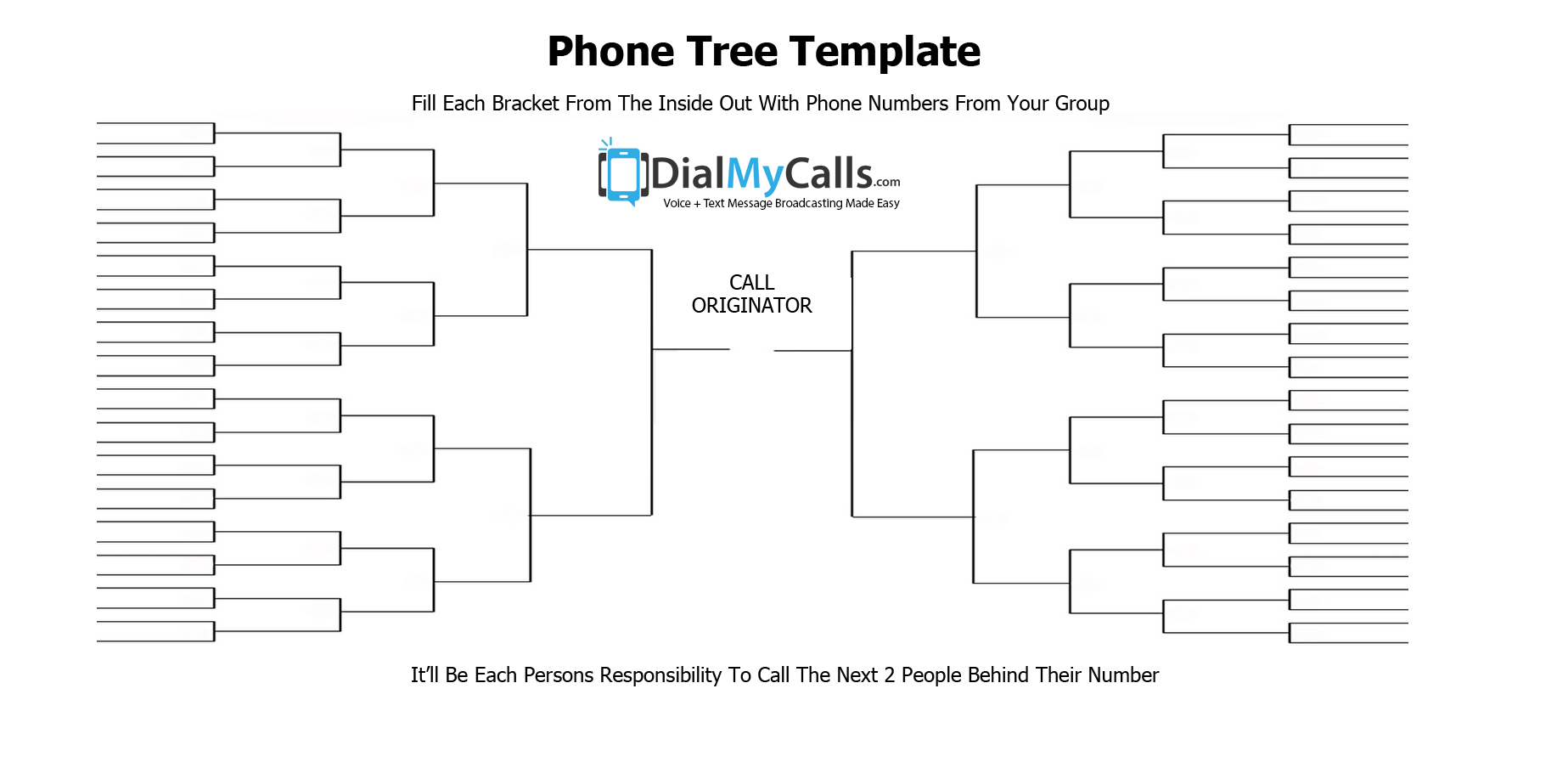 Top 3 Phone Tree Templates (2019 Update) Within Calling Tree Template Word