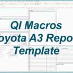 Toyota A3 Report Template In Excel With A3 Report Template